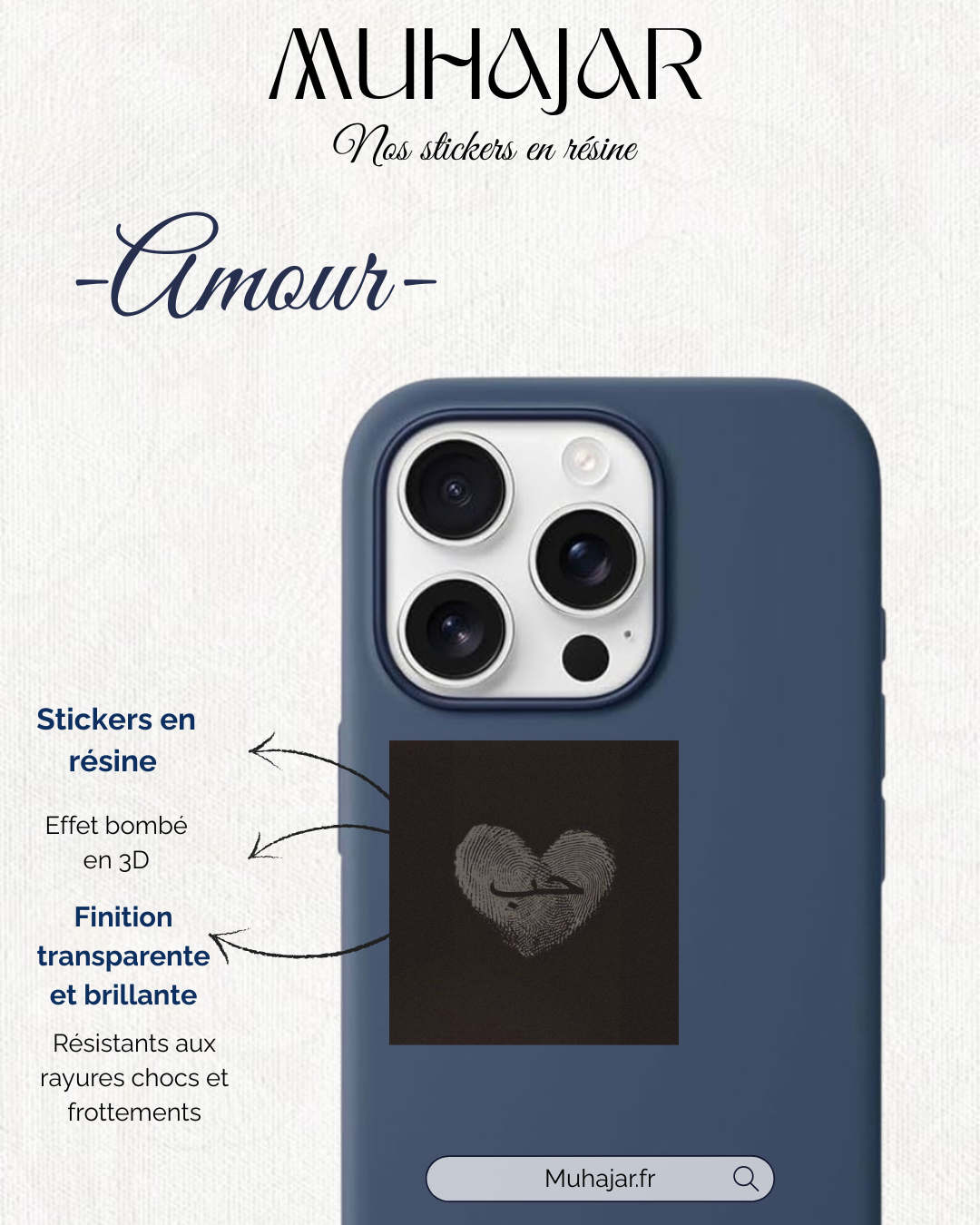 Stickers résine - Amour