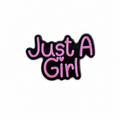 Stickers métal - Just girl